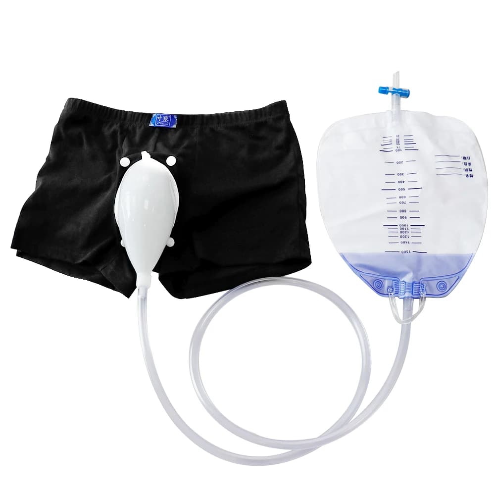 Riutilizzabile 1500ML Uomo Indossabile Orinatoio Urina Bag Collector Toilette Portatile per Pazienti Incontinenza Urinaria Padita in Piedi