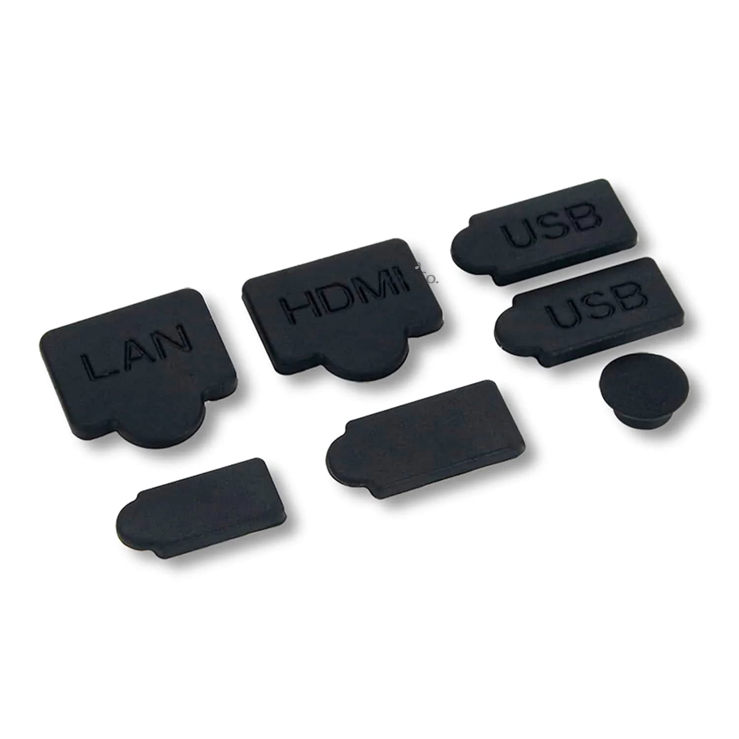 20pcs PS5 Silicone Dust Plugs Set PS5 Slim USB HDMI Interface Anti-dust Cover Dustproof Plug for ps5 Console Accessories 7in1