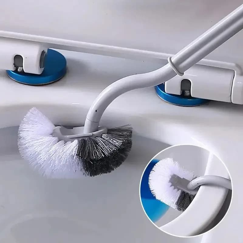 Pulizia macchie cieche spazzola per WC manico lungo spazzola per pulizia WC in morbida pelliccia WC tozzo WC domestico rimozione gap bagno