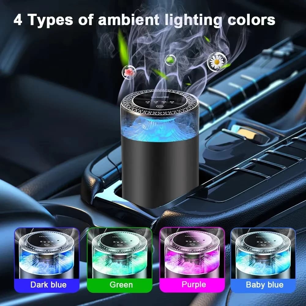 Diffusore per auto con fragranza naturale della nebbia marina: ricaricabile tramite USB, spegnimento automatico intelligente, aromaterapia e umidificatore 2 in 1