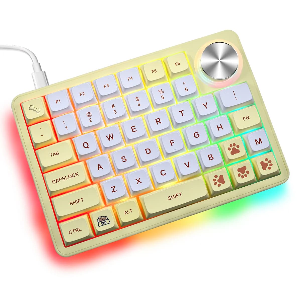 Tastiera meccanica a una mano, tastiera sinistra RGB Hotswap cablata, mini tastiera da gioco completamente programmabile a 4 strati