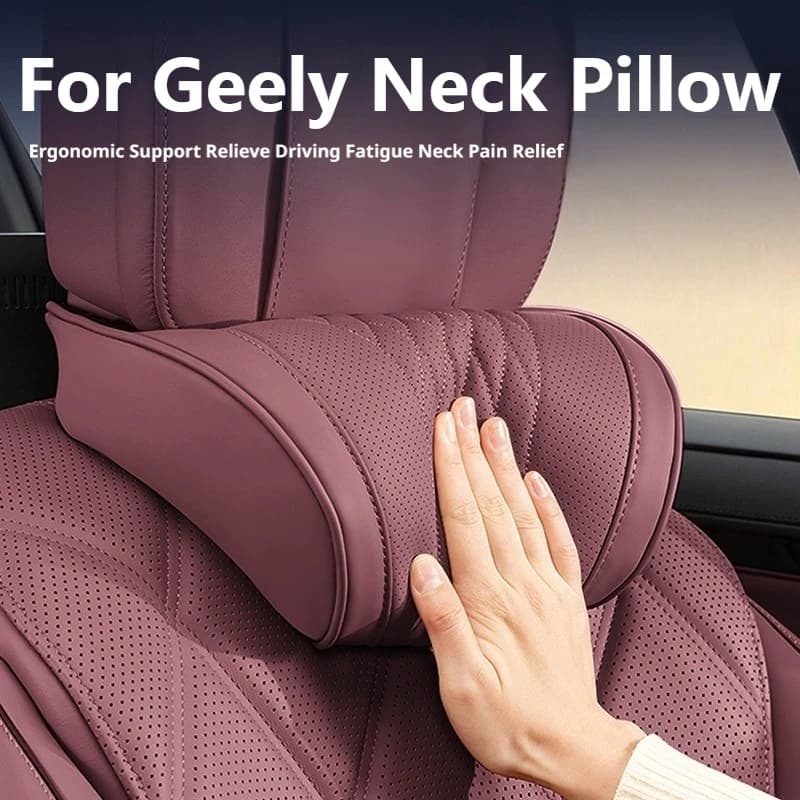 Memory Foam Car Headrest Pillow 2 Pcs For Geely Coolray Azkarra Starray Monjaro Tugella Emgrand E5 Breathable Car Lumbar Support