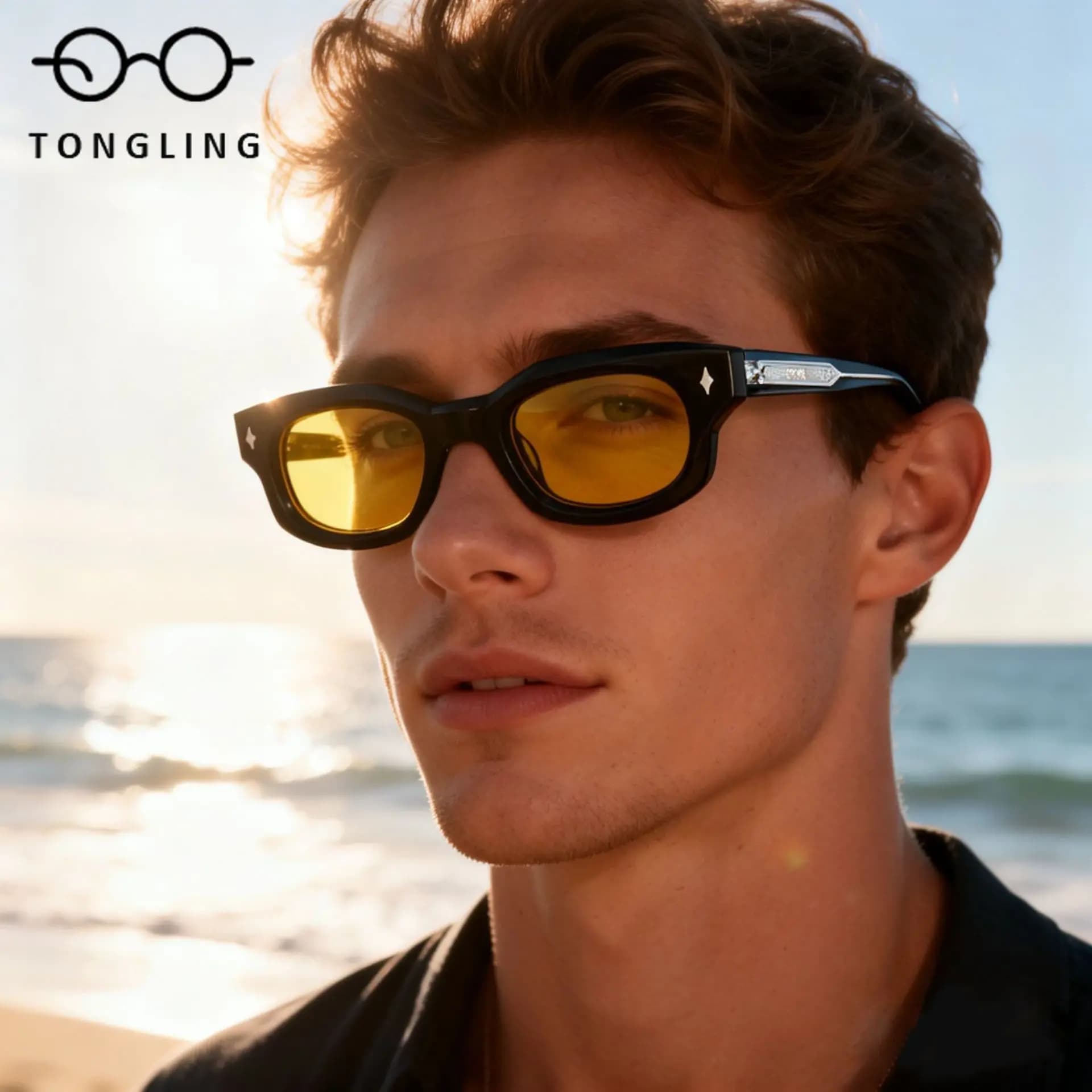 New Retro Unique Small-Frame Men Trendy Cool Sunglasses High-End Women Handcrafted High-Quality Acetate Outdoor Driving Glasses