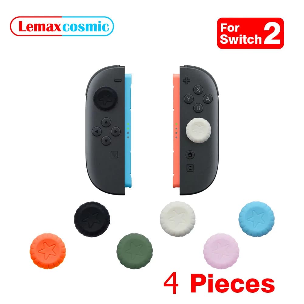 4 PCS Joystick Caps Cover Soft Non-slip Thumb Stick Grip Case For Nintendo Switch 2 Joycon NS2