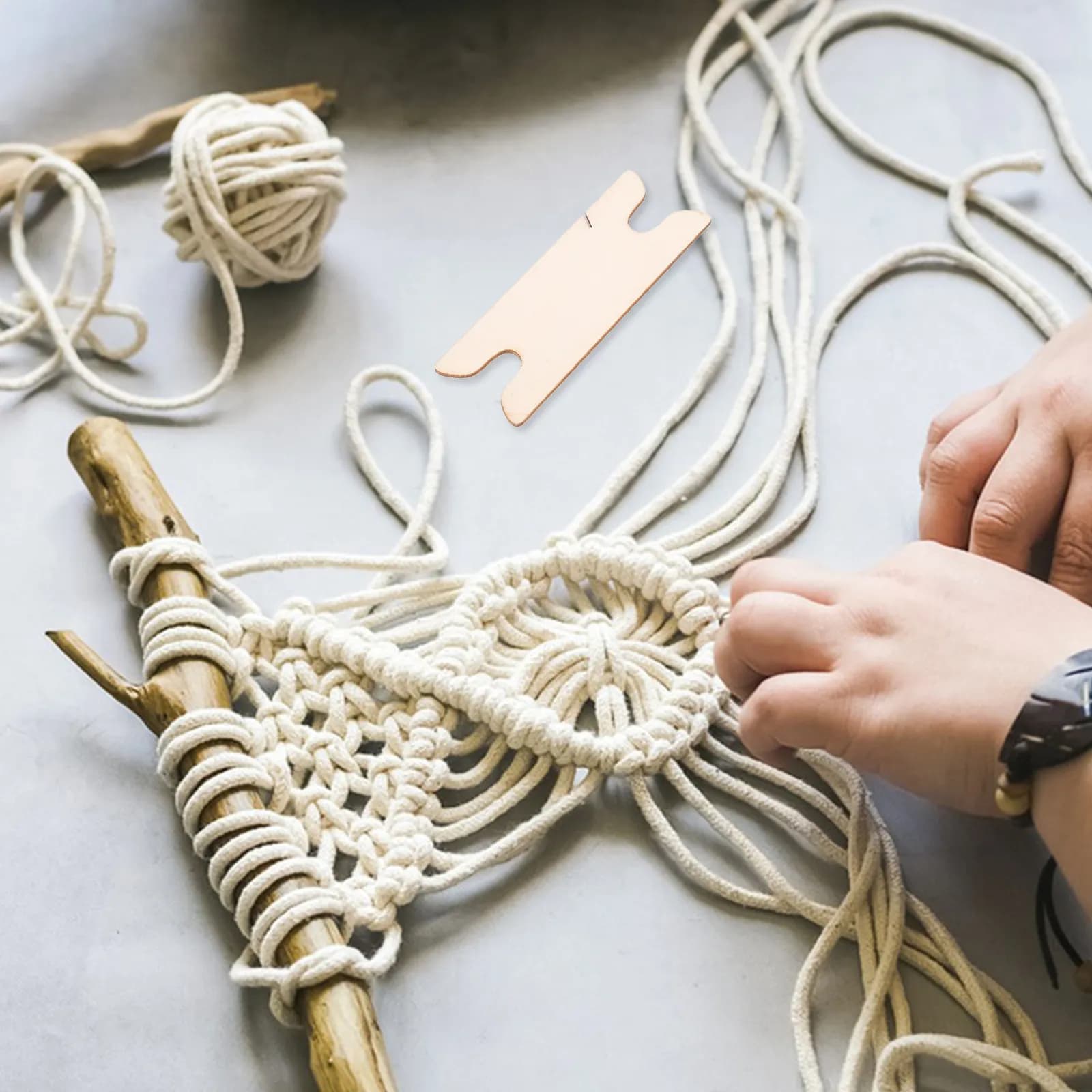 10Pcs Weaving Shuttle Sticks Wooden Loom Accessories Easy Use for Scarf Tapestry DIY Crafts Strap Weaving Tools