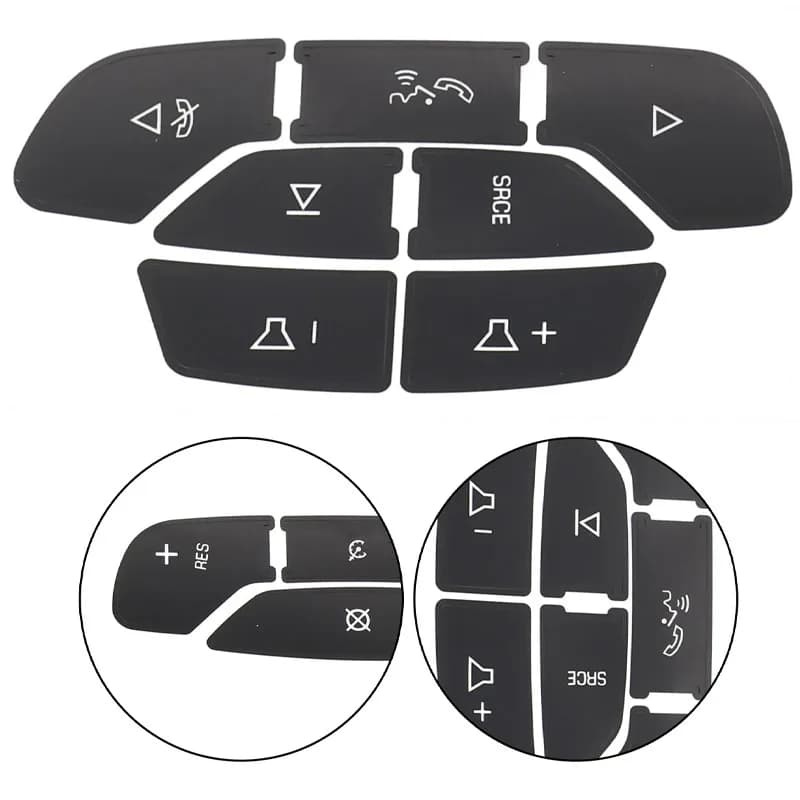 Interruttore del pulsante del volante dell'auto Decorazione Decalcomanie Parti di copertura Adesivo adatto per Chevrolet2007-2014 Accessori interni per auto