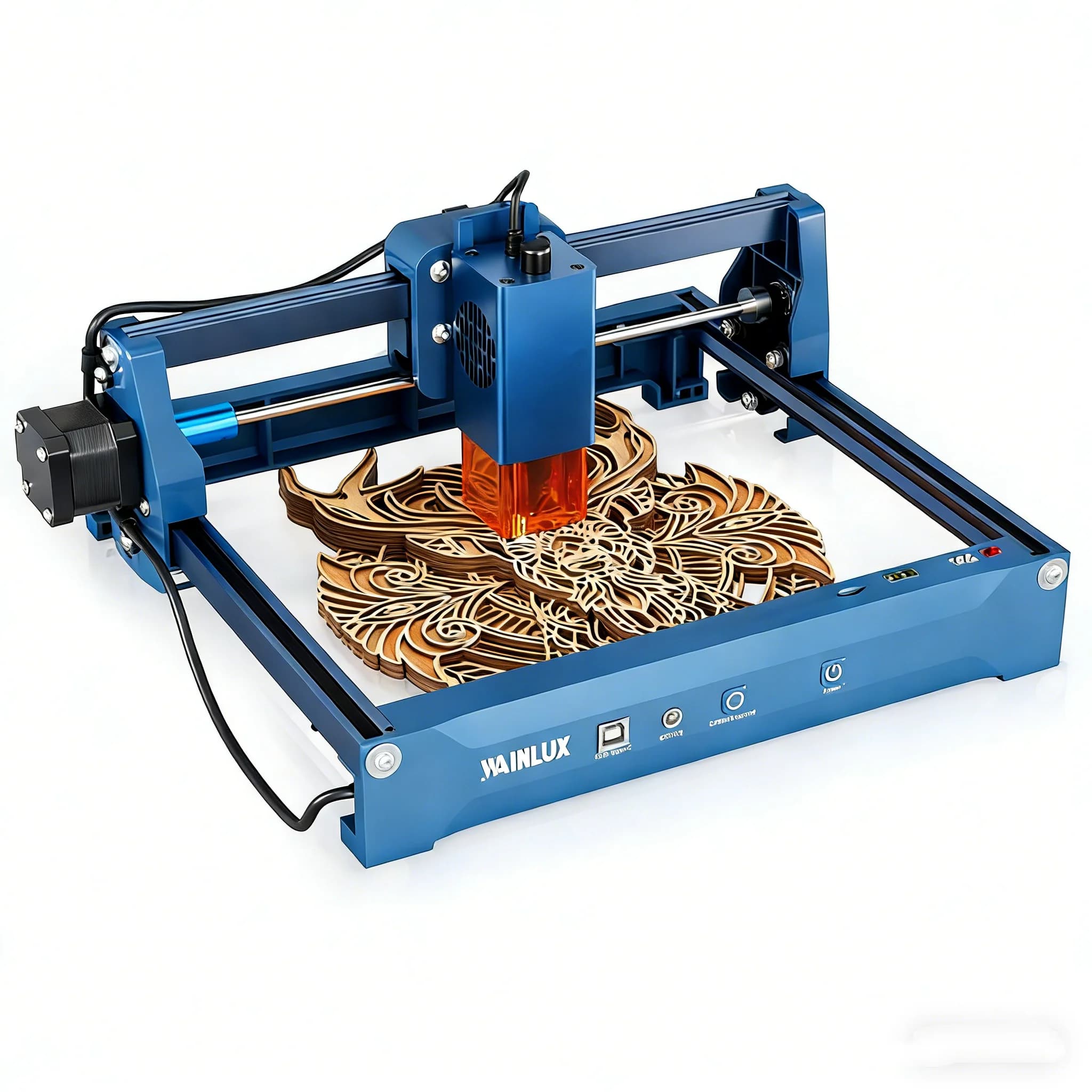 Laser marking machine, small marking and engraving machine for domestic use, leather/carton/fa-da-te design