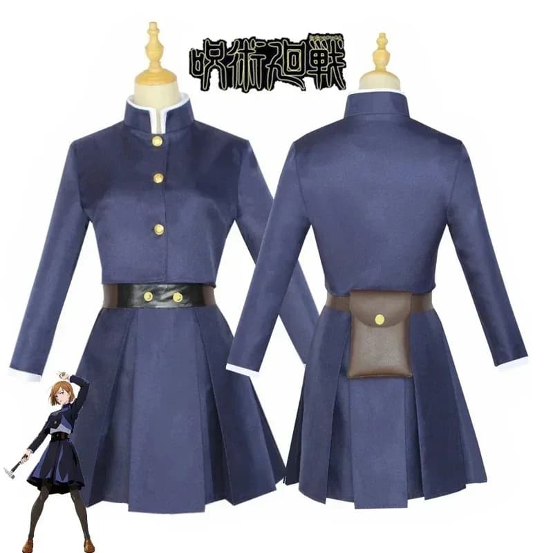 Anime Jujutsu Kaisen Costume Cosplay Kugisaki Nobara Tattoo Girls Dress Uniform Set completo;2,c'4,h.