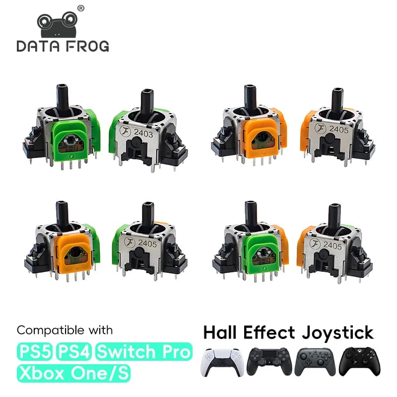 DATA FROG 2 pezzi joystick di ricambio 3D analogico stick per PS5/PS4/Switch Pro/Xbox One/serie controller parti di riparazione accessori