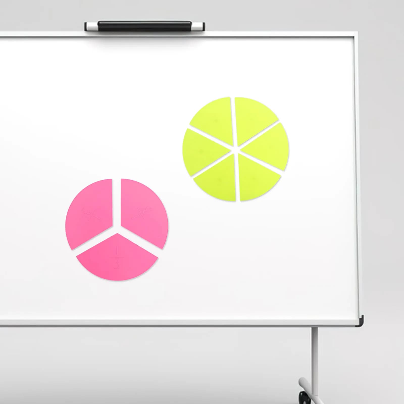 Set di Cerchi Magnetici per Frazioni, Piastrelle Educative per Frazioni, Strumento Interattivo per l'Apprendimento in Classe e a Casa