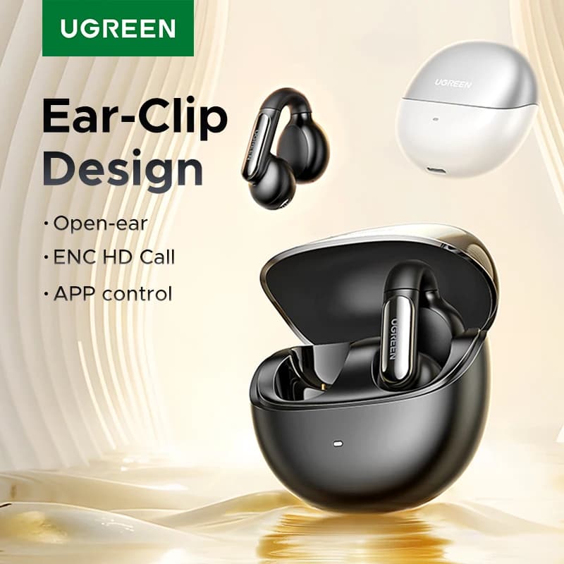 UGREEN HiTune S5 TWS Wireless earphones with open ear clip Bluetooth Sports earphones with microphone with ear hooks and ear hook