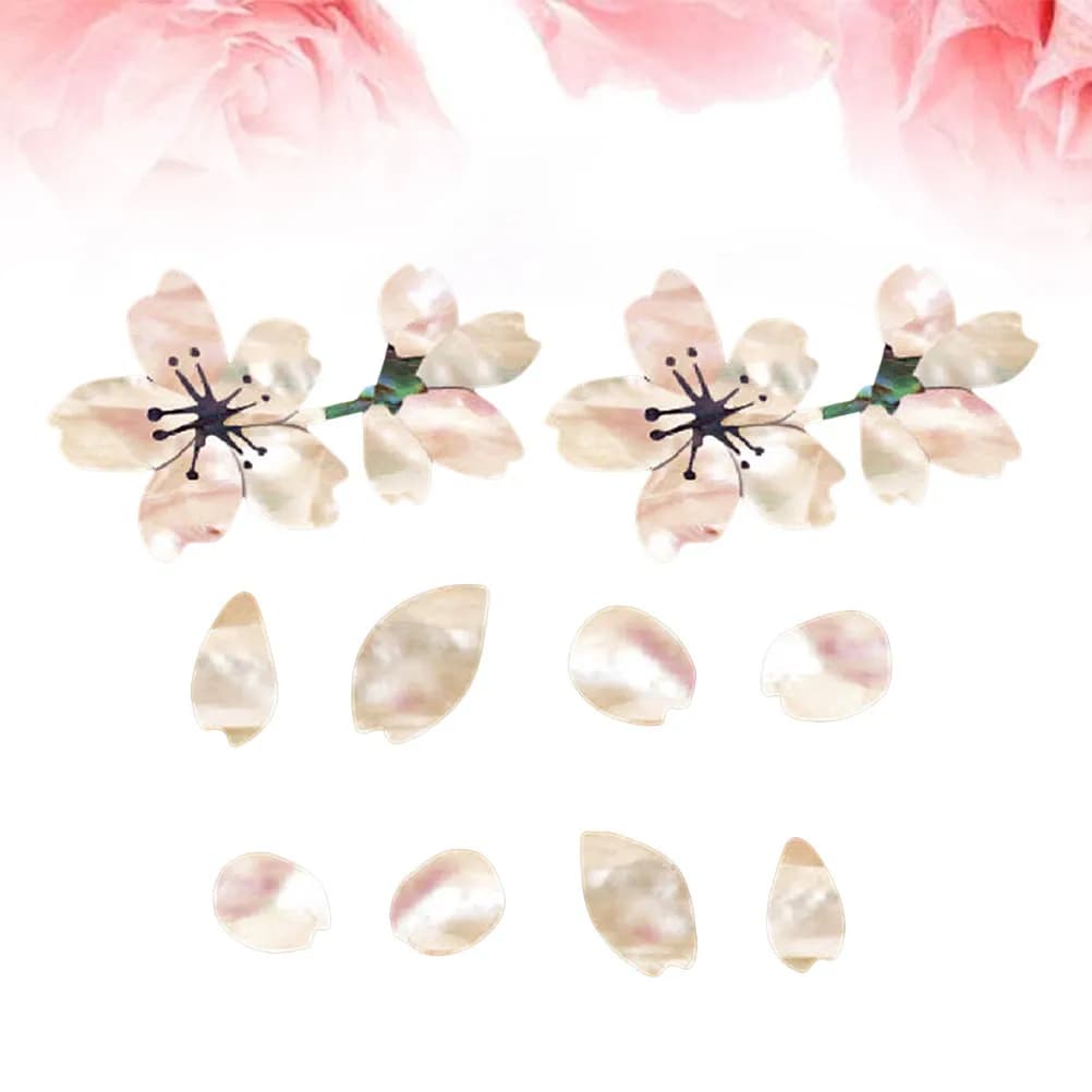 2 Pezzi Adesivi per Chitarra con Fiori di Ciliegio, Design Floreale per Chitarra, Basso, Ukulele, Decorazione del Pannello, Accattivanti ed Eleganti Fai-da-Te