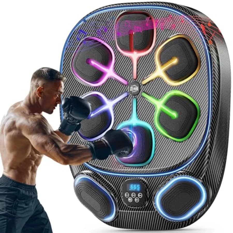 Musical Boxing Machine with Gloves, Adjustable Boxing Bag for Adults, Home Gym - Fitness Equipment Resistant 2026