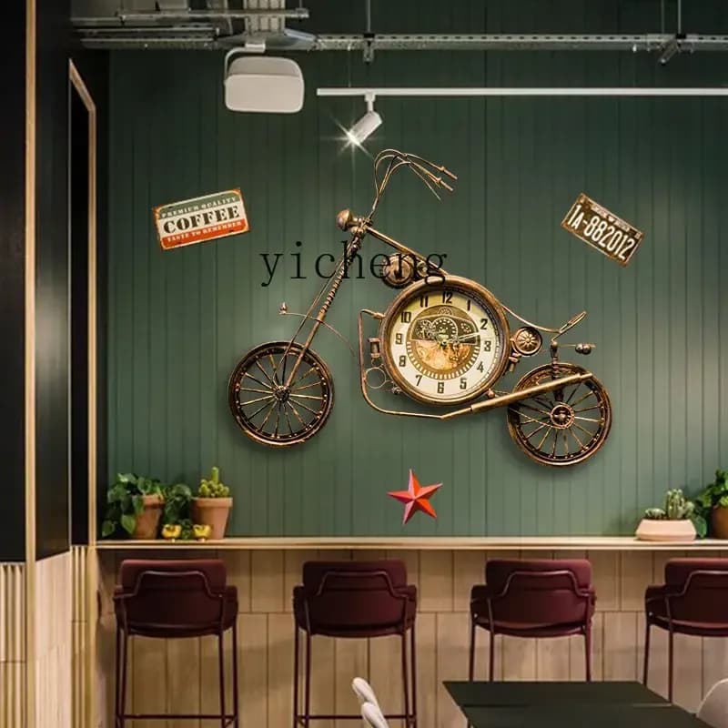 XL Americano in ferro battuto moto orologio decorazione della parete decorazione della parete decorazione della parete pendente