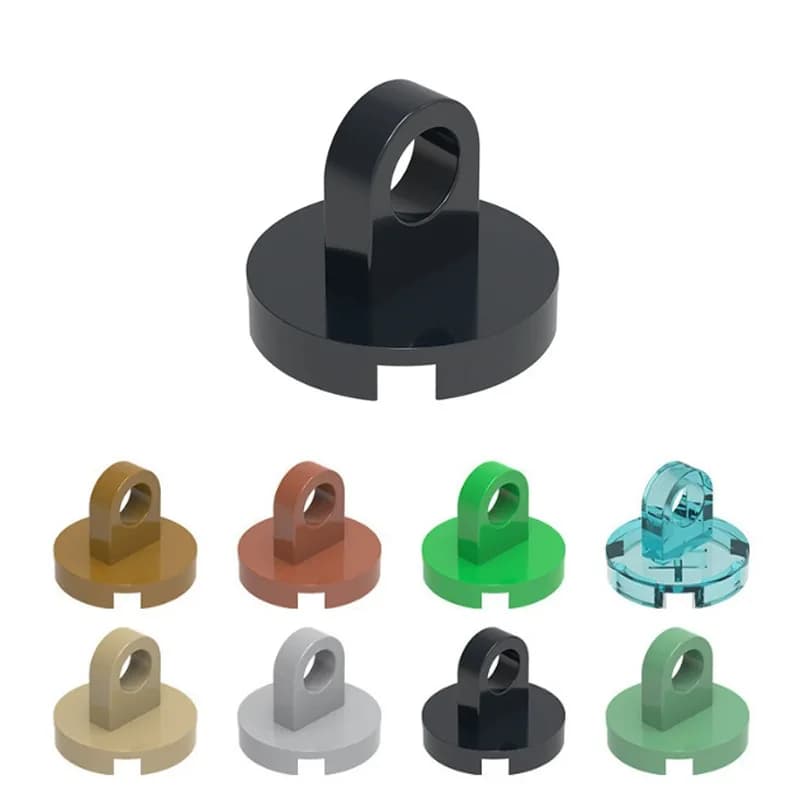 Bricks Small Particle MOC Educational Creative Toys 2x2 Top with Ring Plate 1152 Compatible with LEGO 2376 74698
