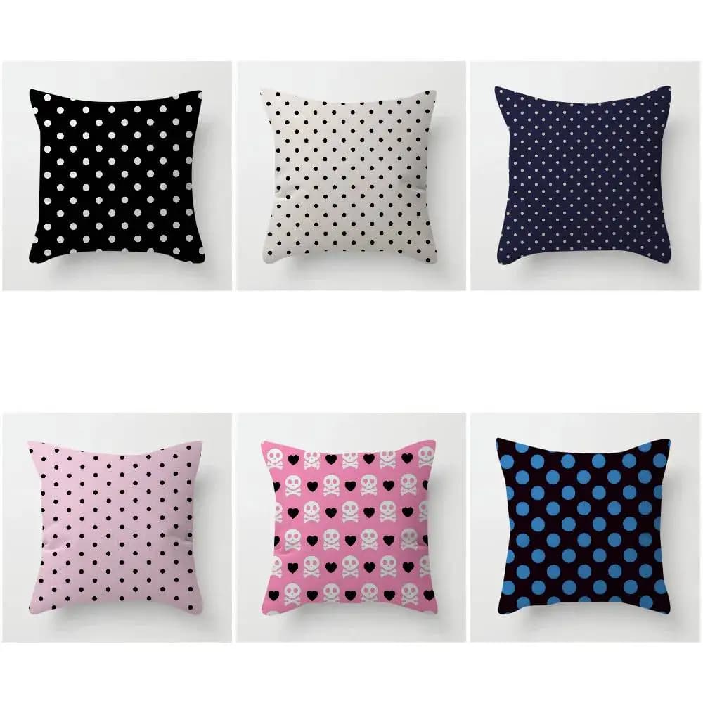 Fashion Polka Dot Figure Pillow Cover Design cushion Cover decor Holiday Decorati