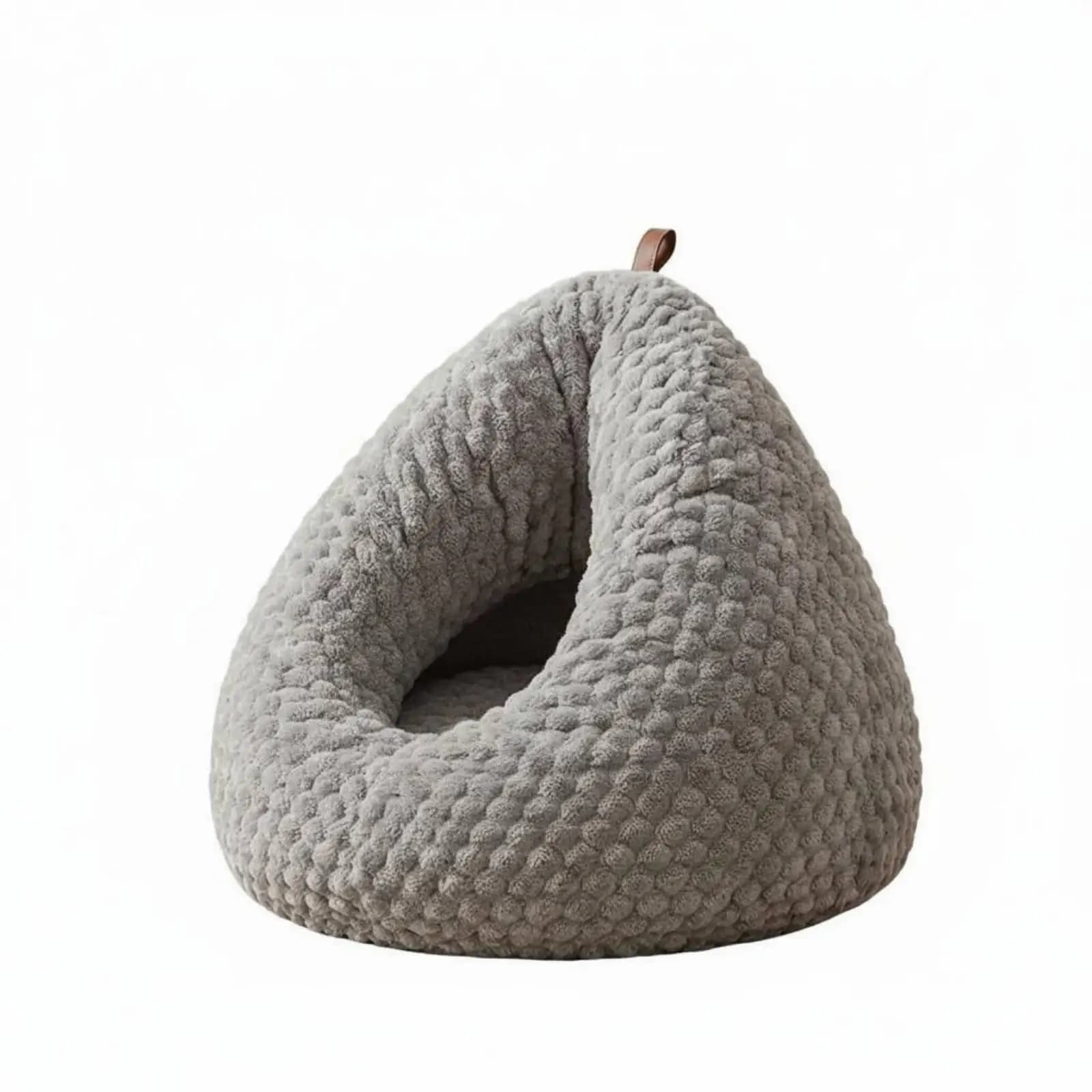 Warm Cat Nest Enveloping Design Cushiony Furry Hideaway Bed Self-Warming Soft Pet Cave for Kittens, Small Dogs, Winter