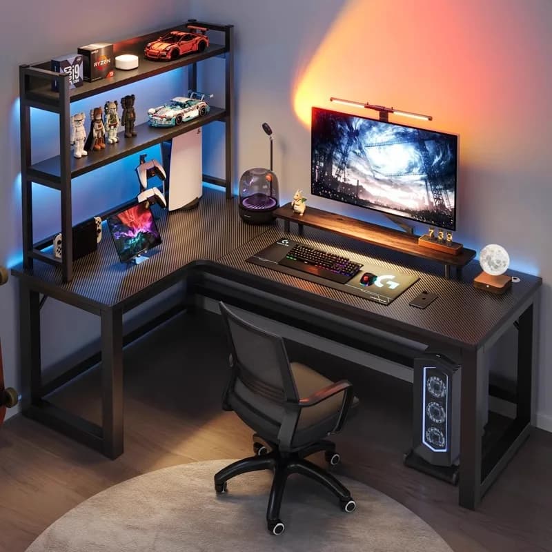 Scrivania per computer Tavolo ad angolo per la casa Tavolo da studio Scrivania per ufficio E-sport