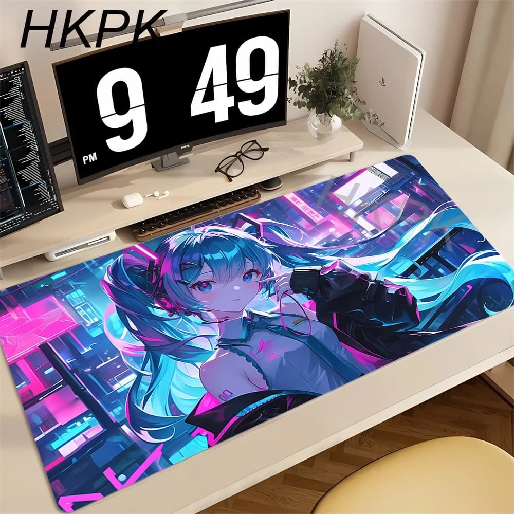 Tappetino per mouse H-hatsune Miku Multi Mousepad di grandi dimensioni, tappetino da scrivania per tastiera da gamer, tappetino esteso per ufficio, accessori per PC e gaming