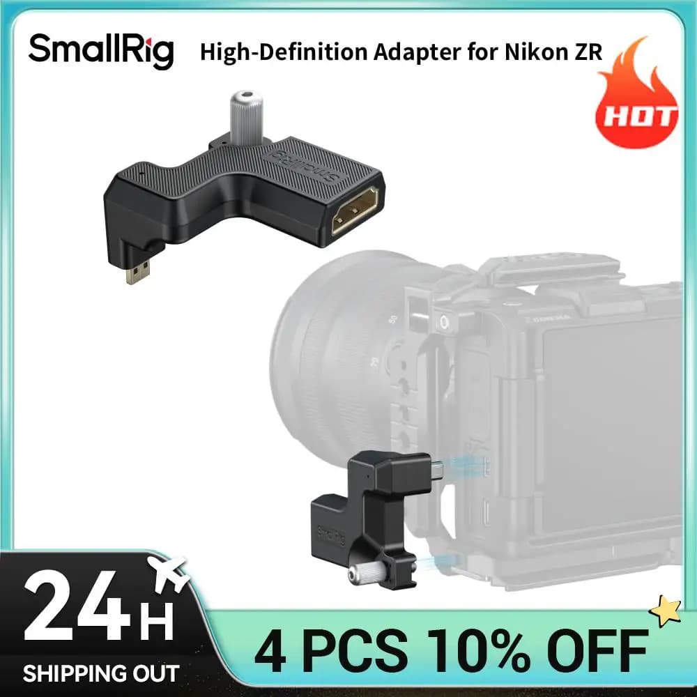 Adattatore SmallRig ad alta definizione per Nikon ZR da porta tipo D a tipo A compatibile con gabbie 5904, 5905, 5468, 5467, 6113-5907