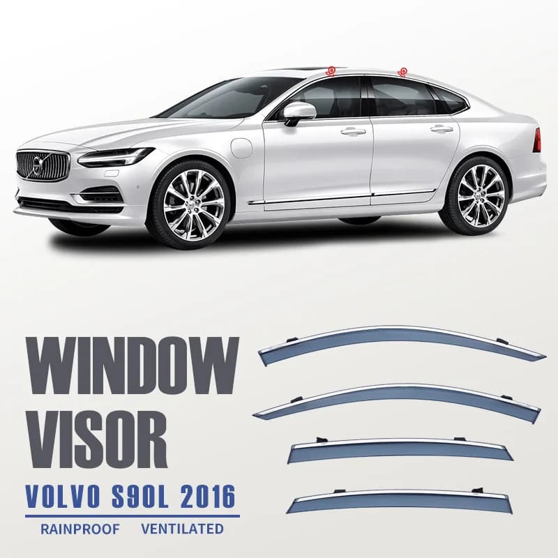 4 Pz Per VOLVO S90L 2017 + Finestra di Automobile Visiera Tenda Shelter Parabrezza Finestrino Laterale Pioggia Parasole Accessori Auto Car Styling
