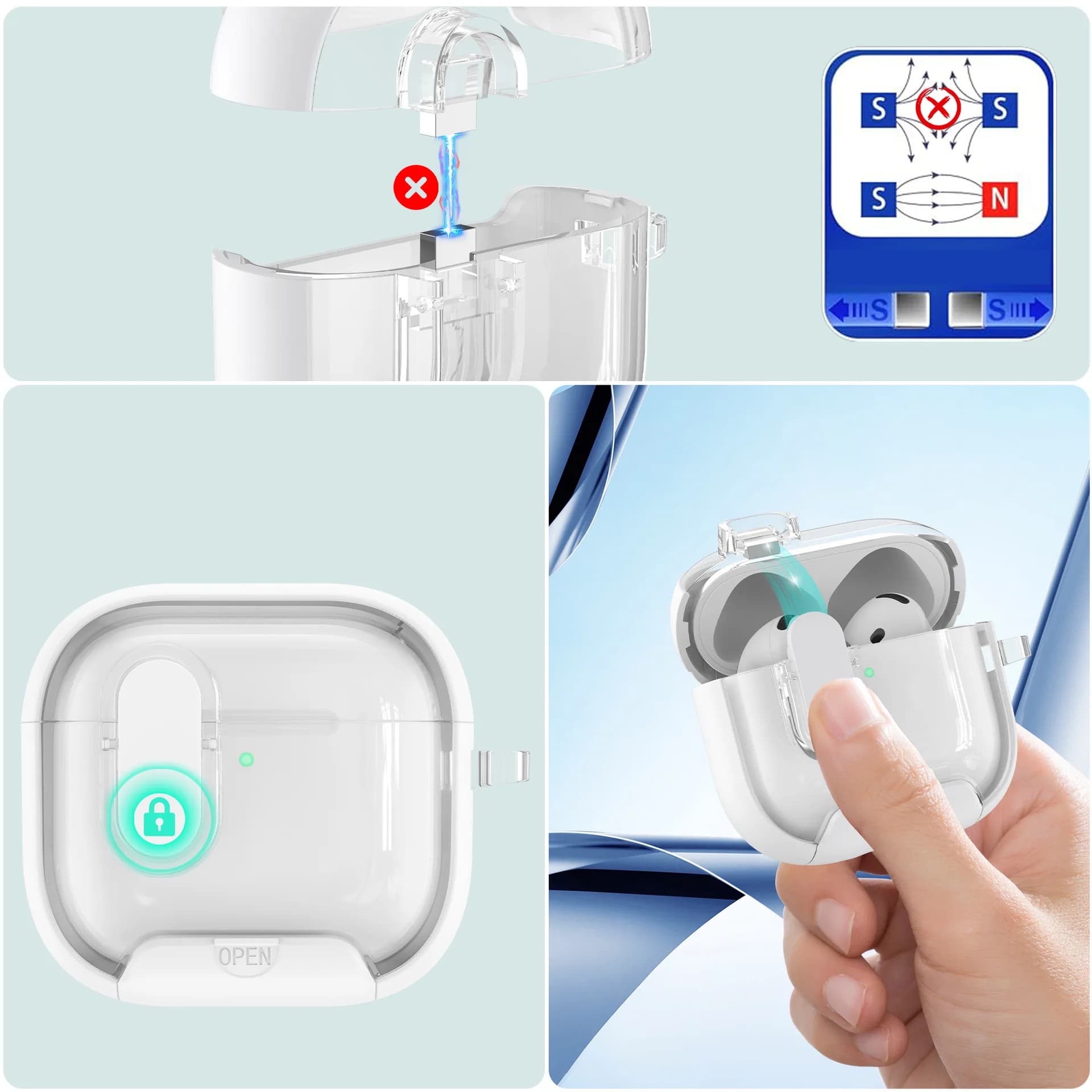 Nuova custodia per cuffie dal design minimalista e di nicchia, adatta per AirPods Pro 2, compatibile con AirPods Pro 3, antiurto.
