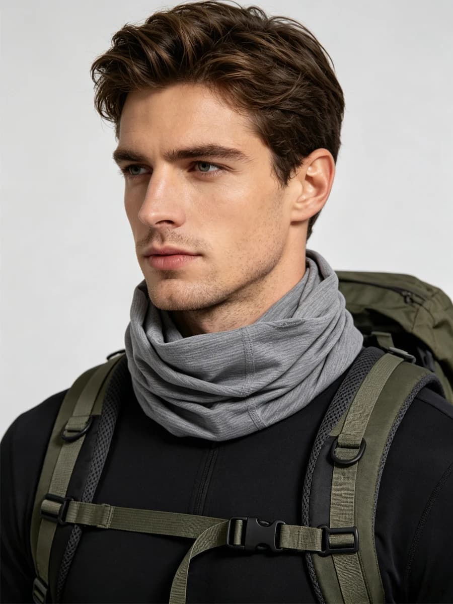 Unisex Neck Gaiter, Lightweight Elastic Face Cover, Windproof Warm Breathable Tube Scarf for All Seasons Outdoor Activities