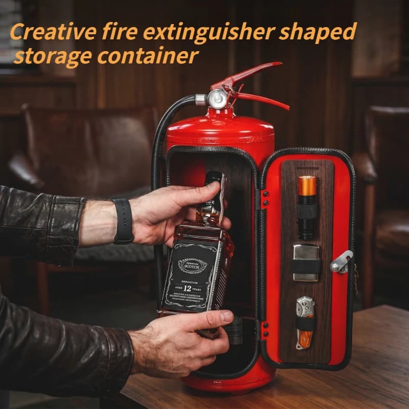 1PC Hot Selling Mini Metal Fire Extinguisher Wine Cabinet Decor Creative Home Ornament Firefighter Gift For Men