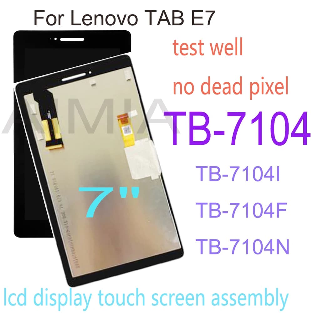 Lcd da 7 pollici per lenovo tab e7 tb-7104 tb-7104i tb-7104f tb-7104n 7104 display lcd touch screen digitizer assembly sostituzione
