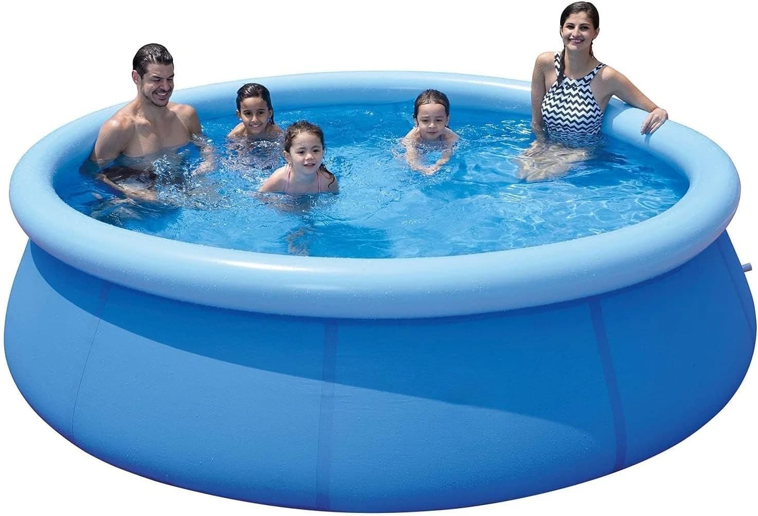 Inflatable Top Ring Swimming Pools for Adults Outdoor Easy To Set,Blue