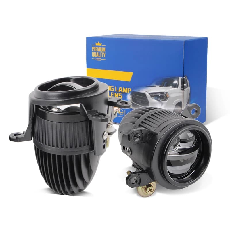 Car Headlight Accessories 2Inch Bi laser Mini Projector LED Fog Light H11 White Light Dual Lens 2.0 Fog Lamp for Toyota 12V