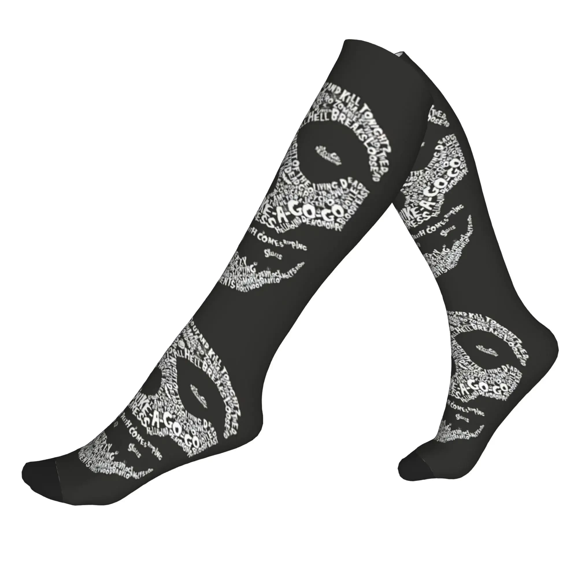 Calzini da uomo e da donna della band di horror punk rock Misfits, calzini sportivi a compressione, caldi, divertenti e originali