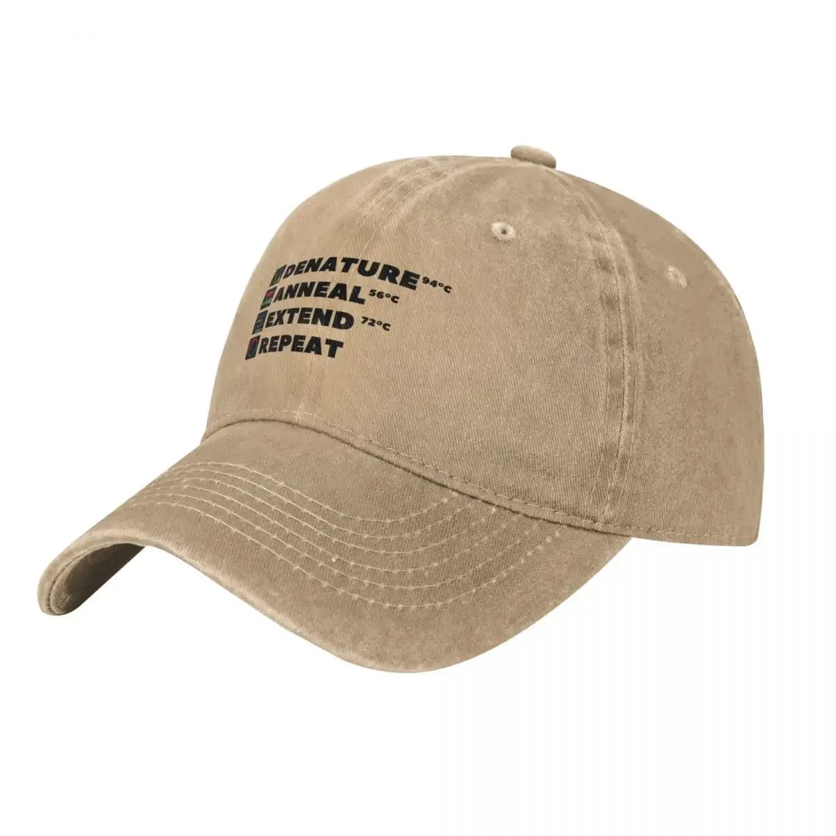 PCR Process Steps of Polymerase Chain Reaction Molecular Biology Science Baseball Cap Luxury Man Hat Girl'S Hats Men's