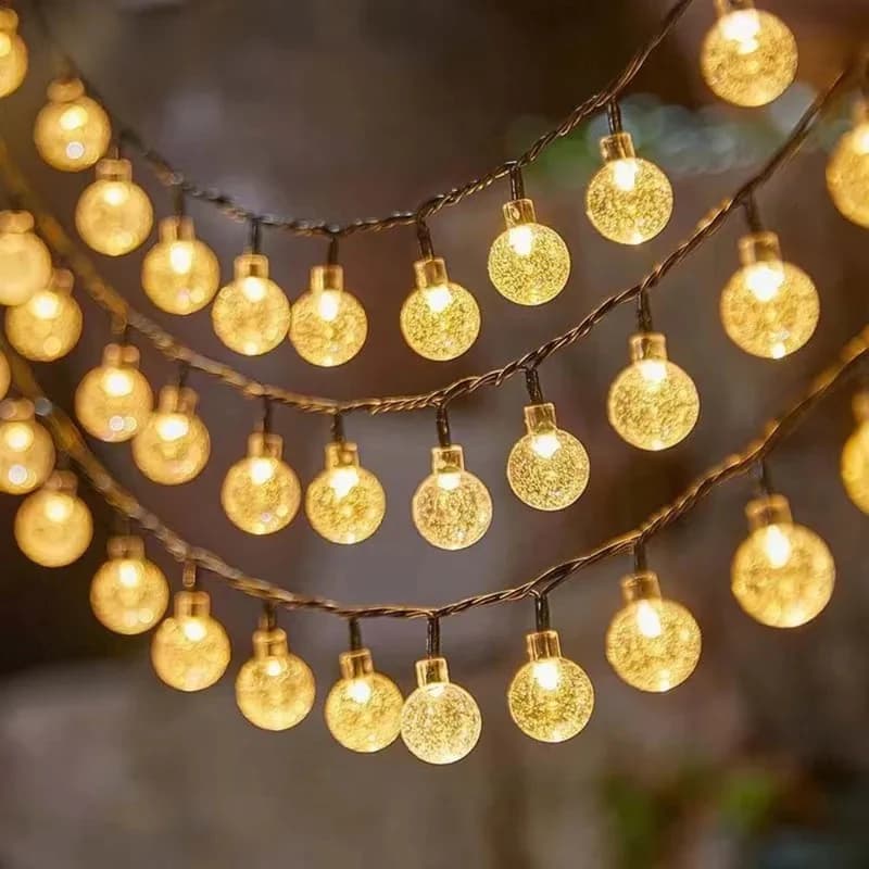 6M USB/Battery Power Ball LED String Lights Garland Lights Waterproof Outdoor Lamp Wedding Garden Fairy Lights Christmas Decor