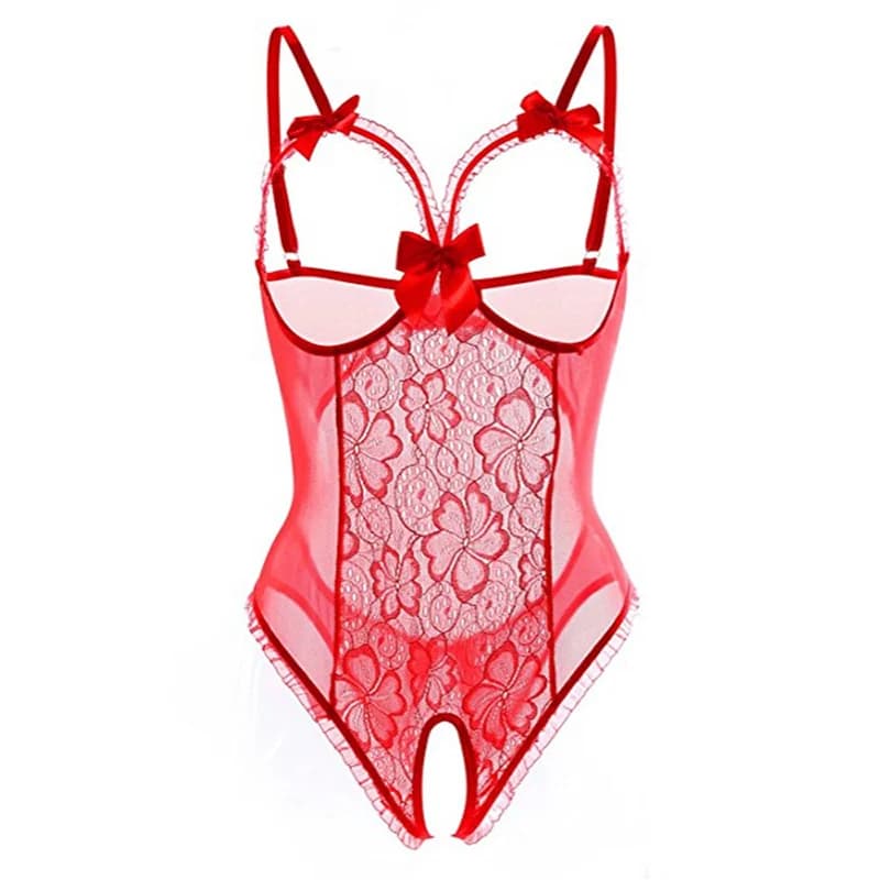 2024 estate donna scava fuori reggiseno Lingerie t-shirt sesso trasparente desiderio collant erotico aperto pizzo seducente gioco di ruolo Costume