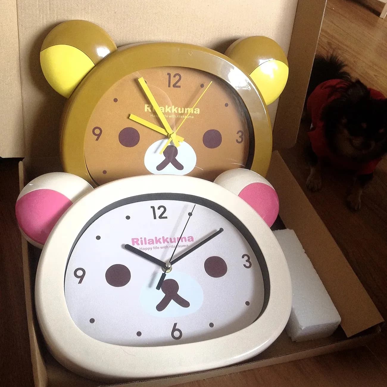 Cartoon Rilakkumas Bear orologio da parete Cute Korilakkuma Mute Seconds orologio al quarzo grande orologio da parete comodino Home Decor