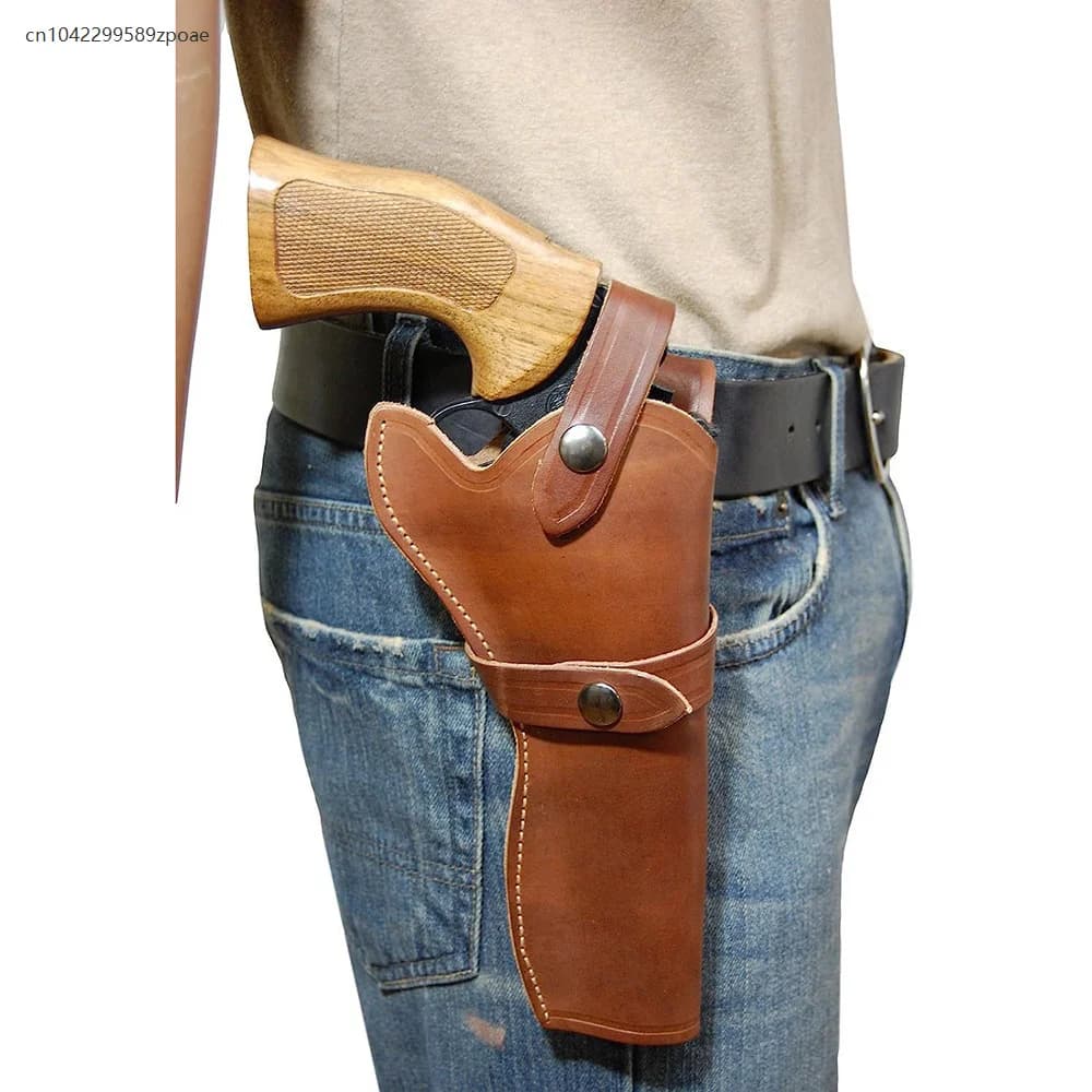Steampunk Retro Medievale Vintage Wild West Cowboy Revolver Fondina Custodia per pistola in pelle PU Custodia per giochi di ruolo Accessori Puntelli