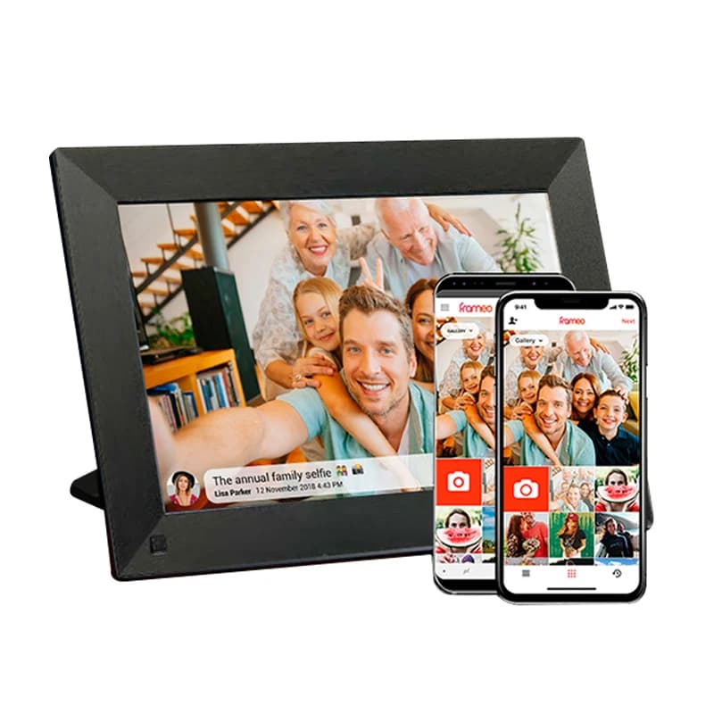 Vendita calda Smart WiFi Foto digitali Cornice Pannello HD IPS da 10 pollici Touch Screen App gratuita Video Audio Fashional Cornice digitale