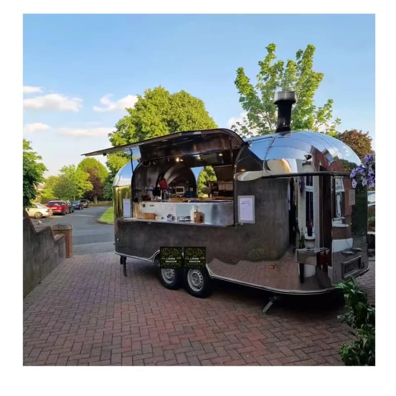 Food Truck Trailer Mobile Restaurant Bubble Tea Coffee Bar Ice Cream Pizza Taco Burger Food Trailers Fully Equipped Customized