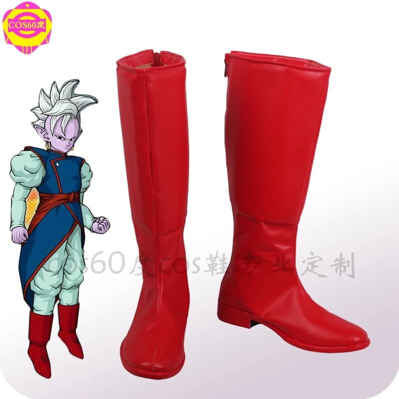 East Supreme Kai Shin Cosplay Shoes Red Boots Soul Halloween Party Accessories Customized Made