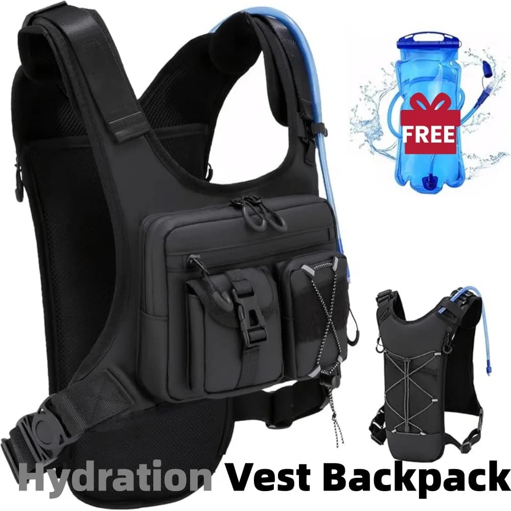 Water Vest Backpack Tactical Water Moisturizing Backpack Light chest backpack with water seal 2 liters outdoor