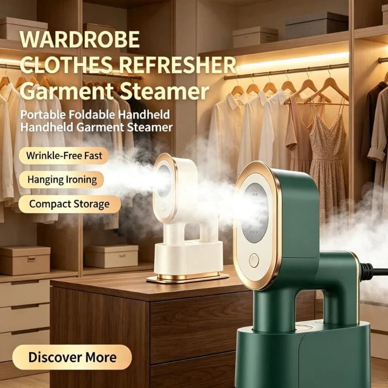 Foldable Mini Portable Handheld Clothes Iron Lightweight Travel Carry-On Garment Steamer for Journey Home