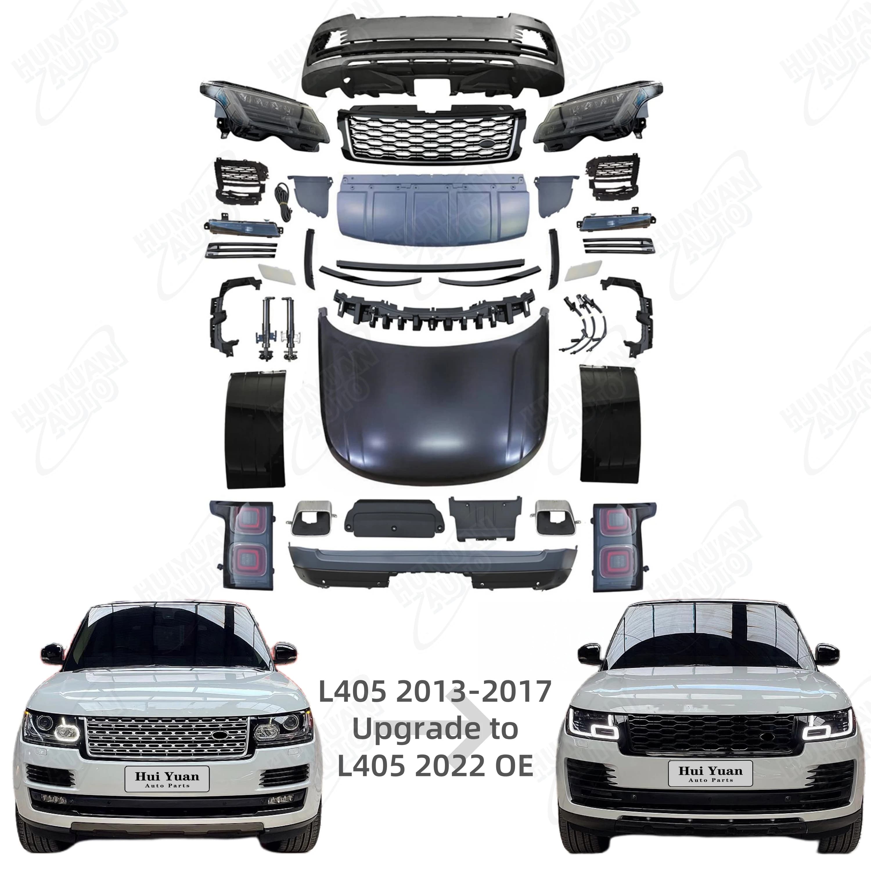 Best Selling Body Kit for Range Rover Vogue 2013- 2017 Upgrade 2022 OEM Old to New Model Include Front and Rear Bumper