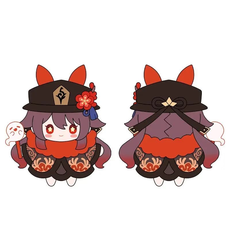 Game Girl Genshin Impact Hu Tao Cosplay Printing Nunu Anime 12CM Pendant Keychain Backpack Pendant Gift