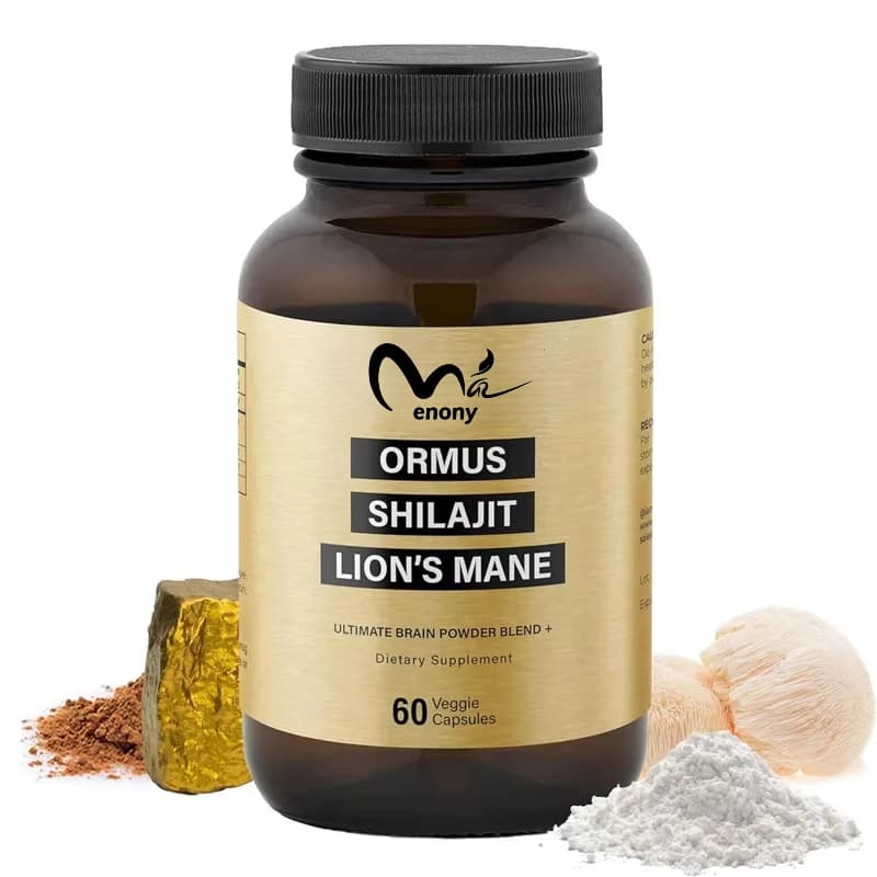 Ormus Shilajit Lion's Mane Hemp Protein Powder - the only mixture of energy, memory and concentration - 60 vegetarian capsules