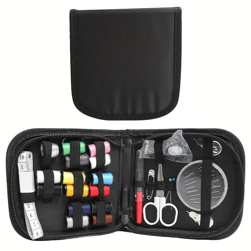 Kit da Cucito Premium Essenziale per Casa e Viaggio, Set di Strumenti per Cucito con Sopraccucchiello e Perni per Riparazione Abiti e Lavori Fai-da-Te