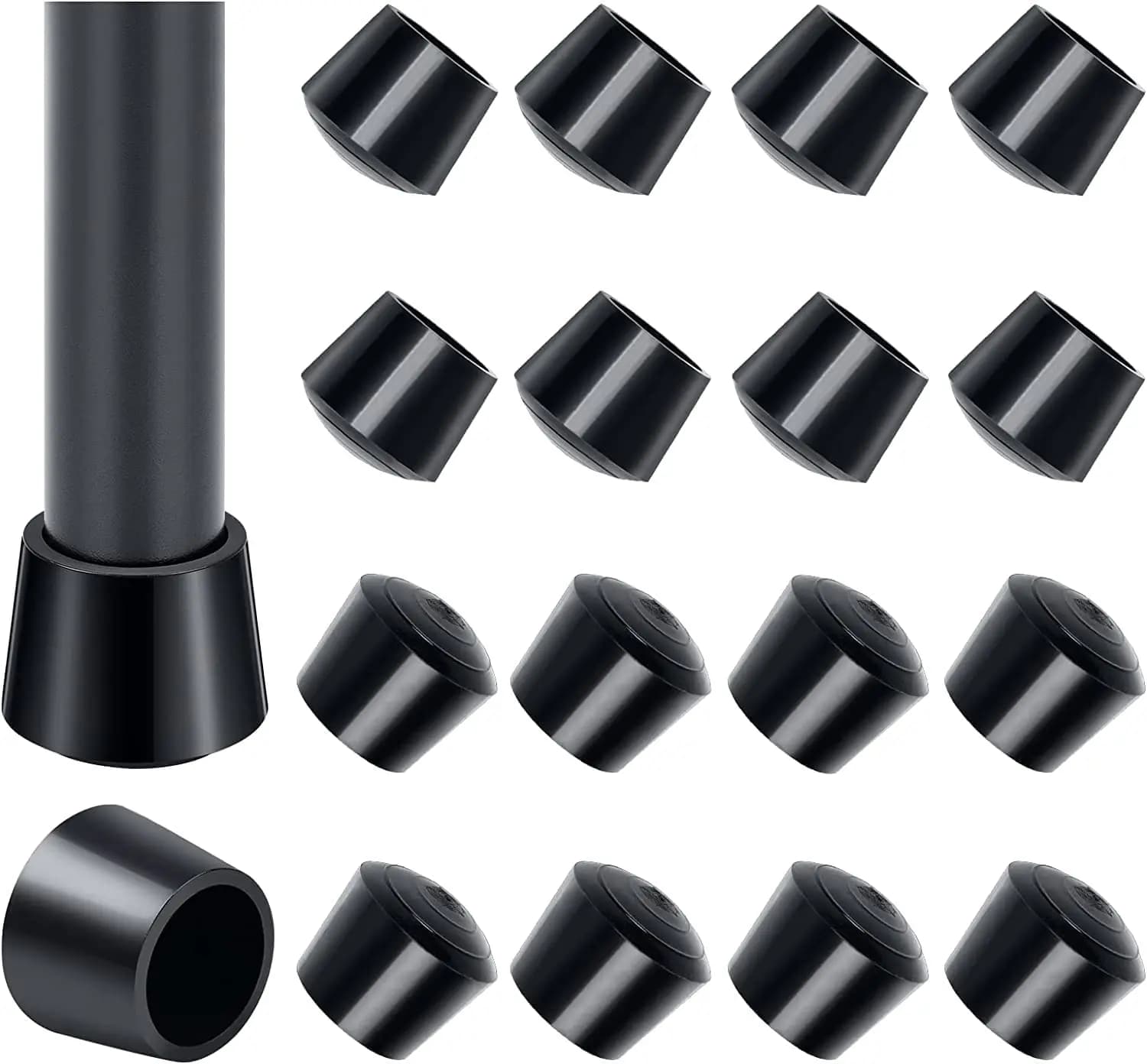 8/16pcs Tappi per le gambe della sedia Piedini in gomma Cuscinetti protettivi Copritavoli per mobili Calzini Tappi Copertura Mobili Livellamento Piedi Decorazioni per la casa