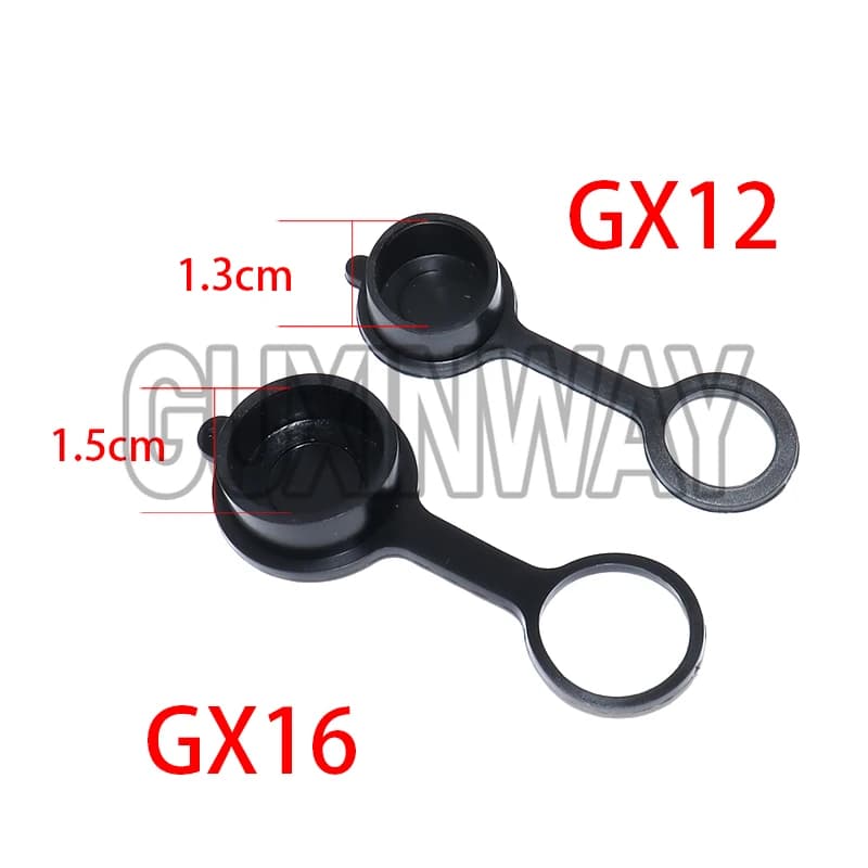 5 pieces GX12 GX16 circular socket for aviation waterproof anti-dust plug connectors for welding cables rubber protective cover