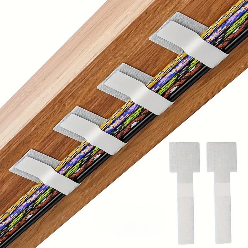 18Pcs Self-Adhesive Strong Reusable Cable Ties Multi-Function Hook And Loop Cable Organizer For Computer Data Cords Wire Managem