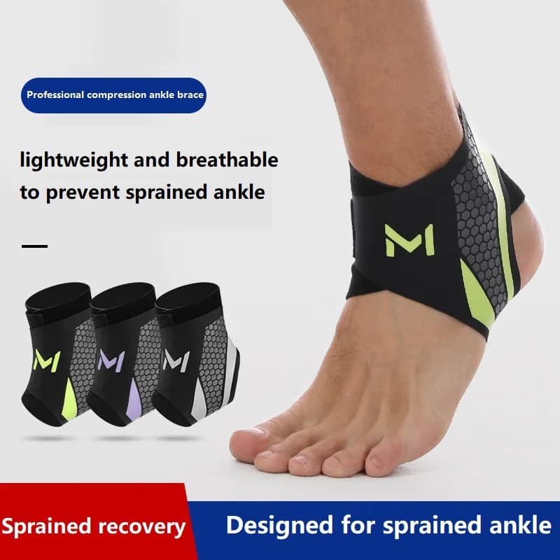 1 Pezzo Supporto Caviglia Professionale Elastico, Protezioni Sportive Anti-usura e Anti-frattura, Manicotti a Compressione per Caviglia da Calcio Uomo Donna